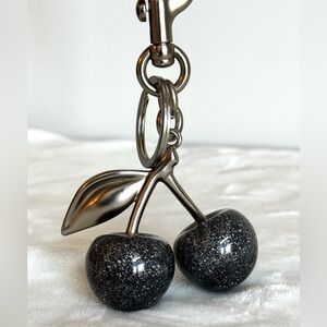 Silver Cherry Bag Charm